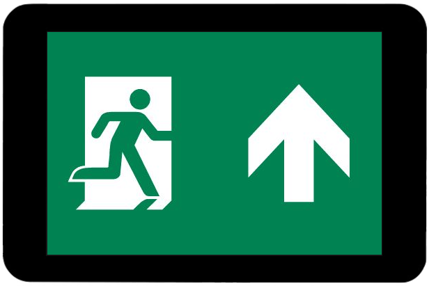 BHV alarmscherm ontruimingsrichting cluster